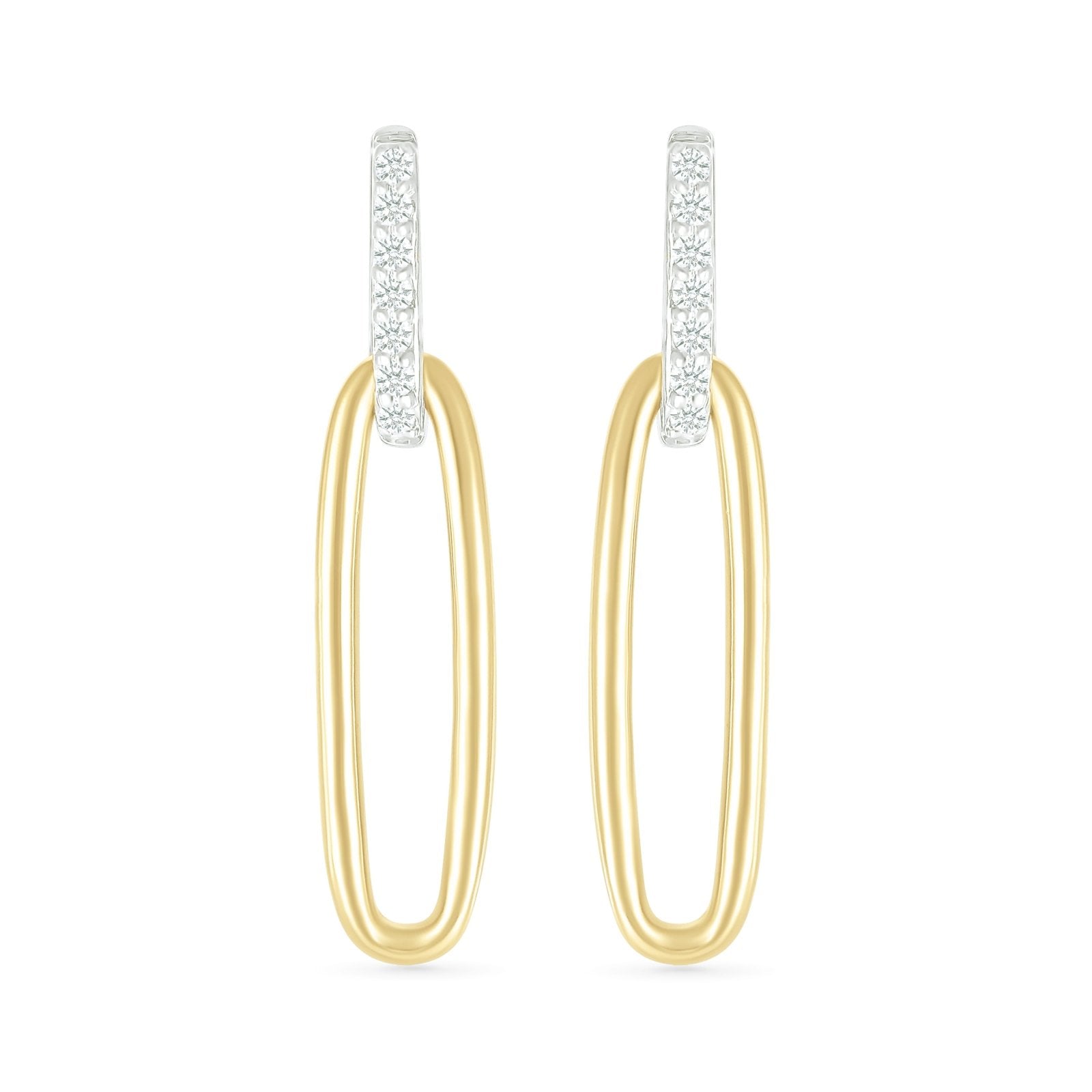 Dangling Paperclip Stud Earrings Earrings Estella Collection #product_description# 32648 925 Diamond Made to Order #tag4# #tag5# #tag6# #tag7# #tag8# #tag9# #tag10#