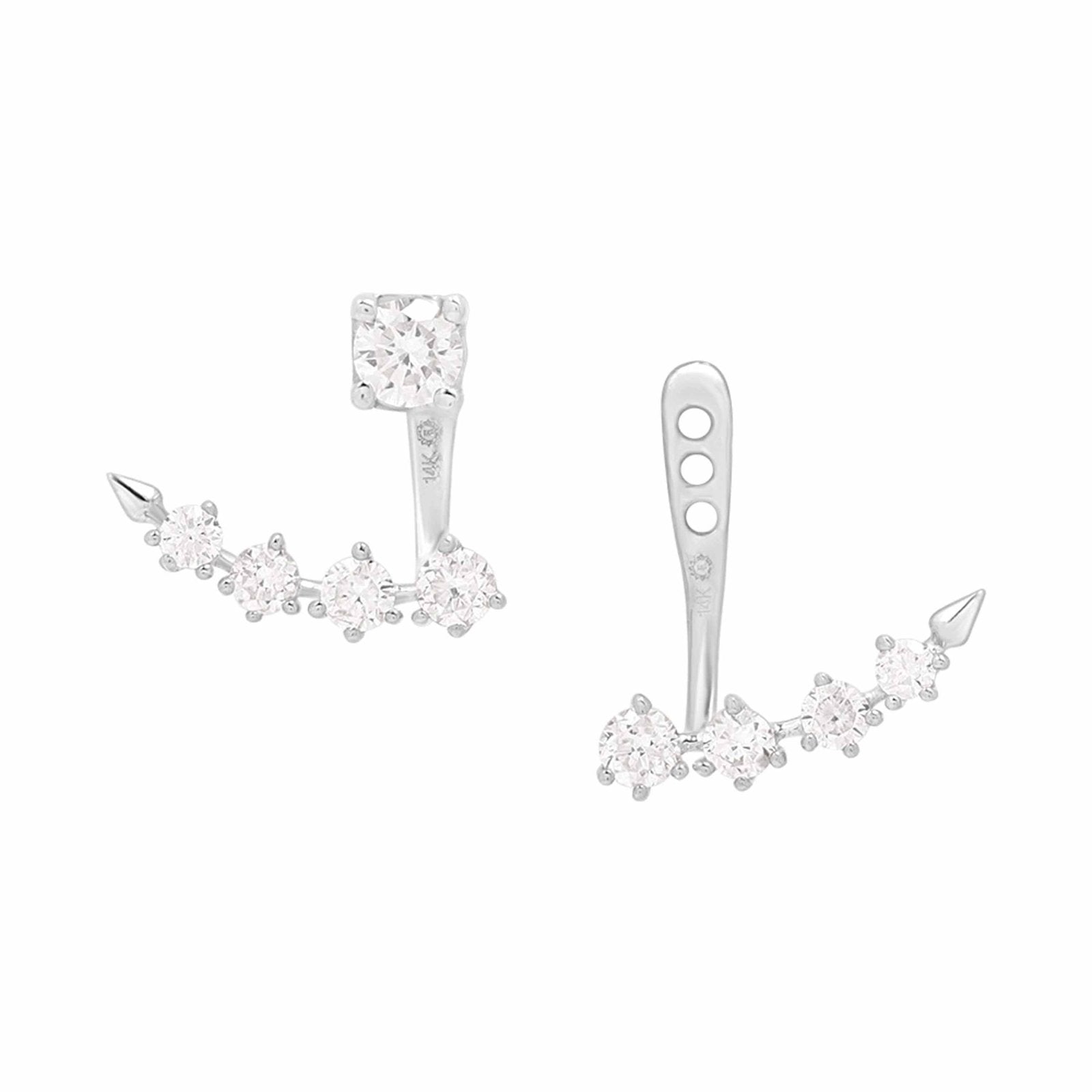 Diamond Arc Ear Jackets & Studs Earrings Estella Collection #product_description# 17651 14k April Birthstone Birthstone #tag4# #tag5# #tag6# #tag7# #tag8# #tag9# #tag10#
