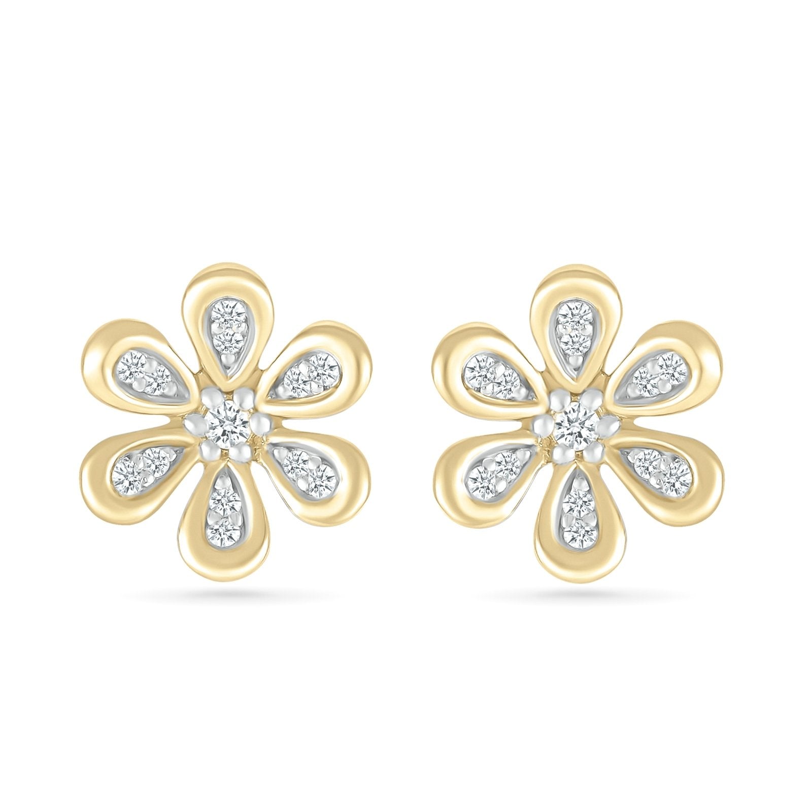 Diamond Forget-Me-Not Stud Earrings Earrings Estella Collection #product_description# 32668 10k April Birthstone Colorless Gemstone #tag4# #tag5# #tag6# #tag7# #tag8# #tag9# #tag10#