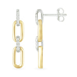 Double Dangle Paperclip Stud Earrings Earrings Estella Collection #product_description# 32650 925 Dangle Earrings Diamond #tag4# #tag5# #tag6# #tag7# #tag8# #tag9# #tag10#