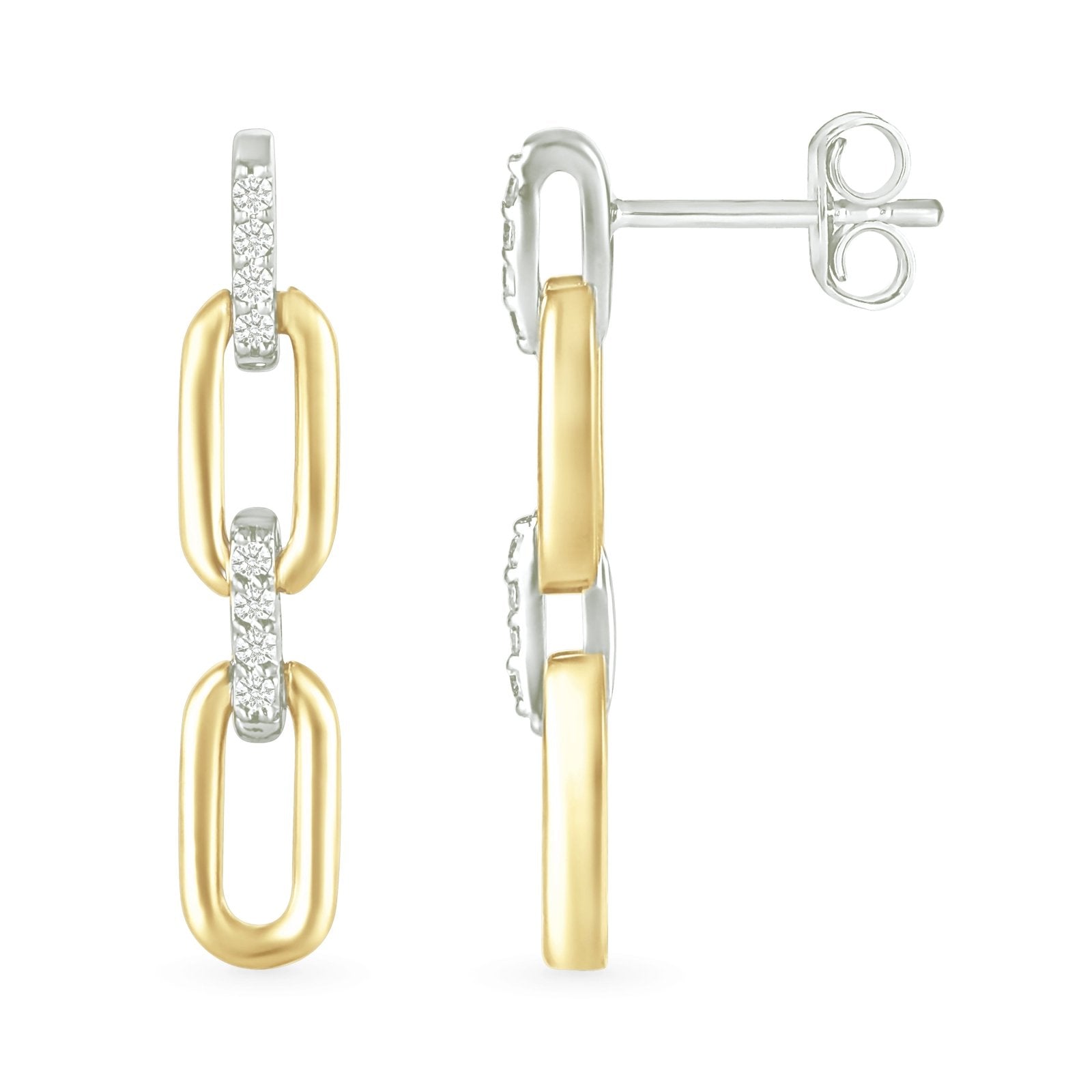 Double Dangle Paperclip Stud Earrings Earrings Estella Collection #product_description# 32650 925 Dangle Earrings Diamond #tag4# #tag5# #tag6# #tag7# #tag8# #tag9# #tag10#