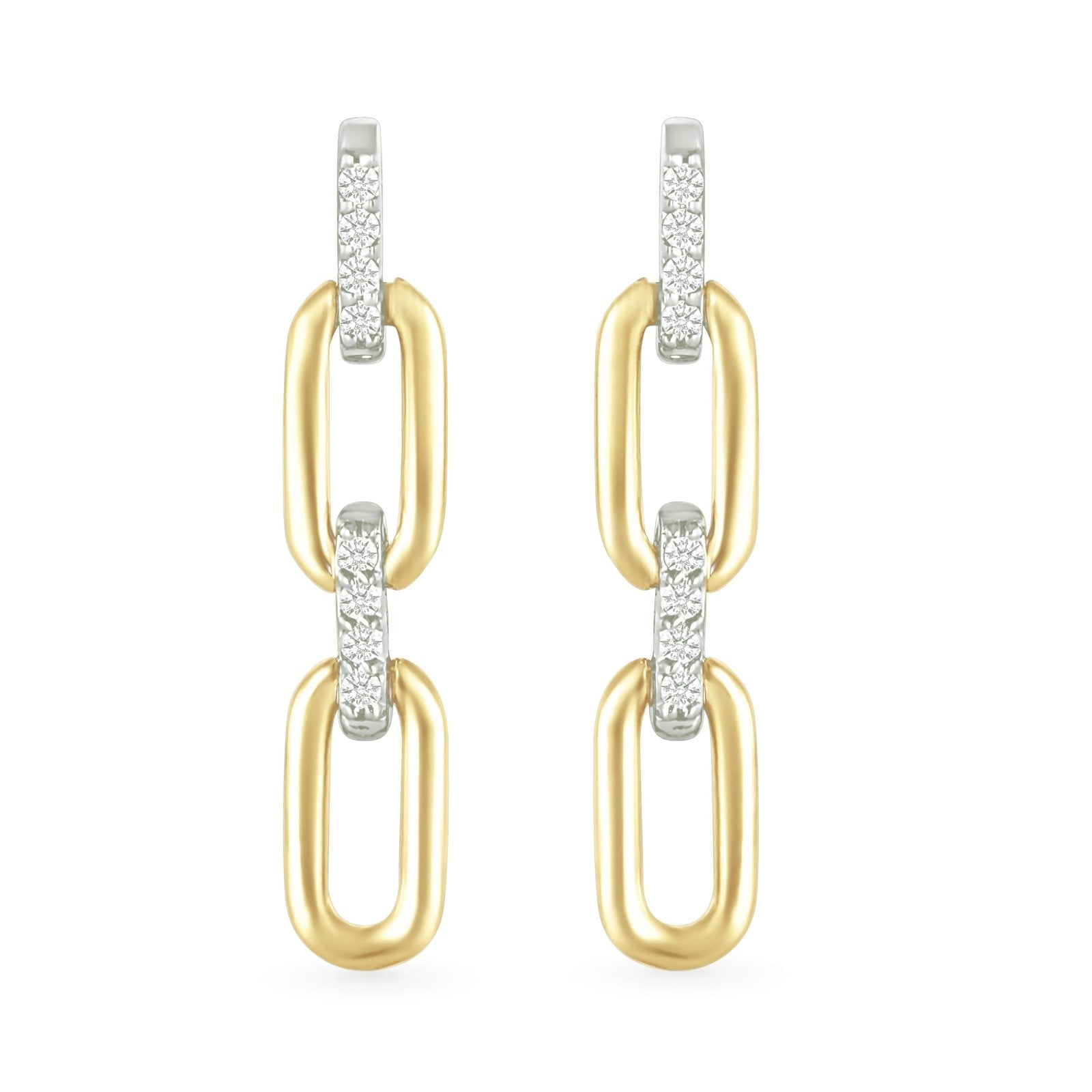 Double Dangle Paperclip Stud Earrings Earrings Estella Collection #product_description# 32650 925 Dangle Earrings Diamond #tag4# #tag5# #tag6# #tag7# #tag8# #tag9# #tag10#