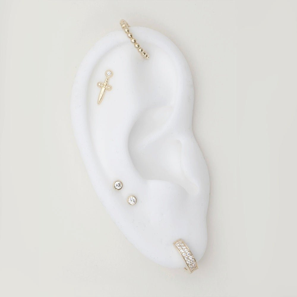 Double Row Pavé Huggie Earring Earrings Estella Collection #product_description# cartilage hoop Colorless Gemstone Cubic Zirconia #tag4# #tag5# #tag6# #tag7# #tag8# #tag9# #tag10#