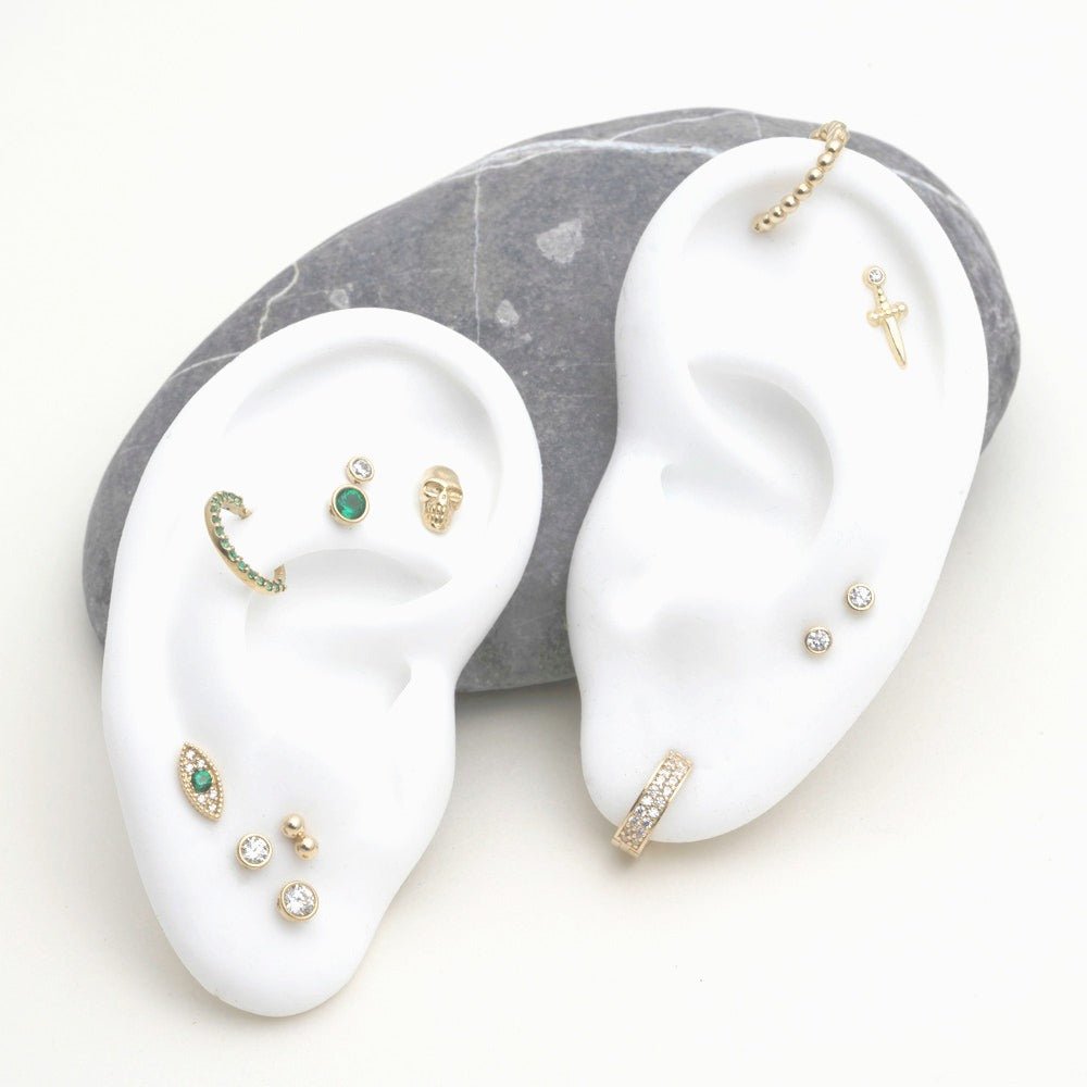 Double Row Pavé Huggie Earring Earrings Estella Collection #product_description# cartilage hoop Colorless Gemstone Cubic Zirconia #tag4# #tag5# #tag6# #tag7# #tag8# #tag9# #tag10#