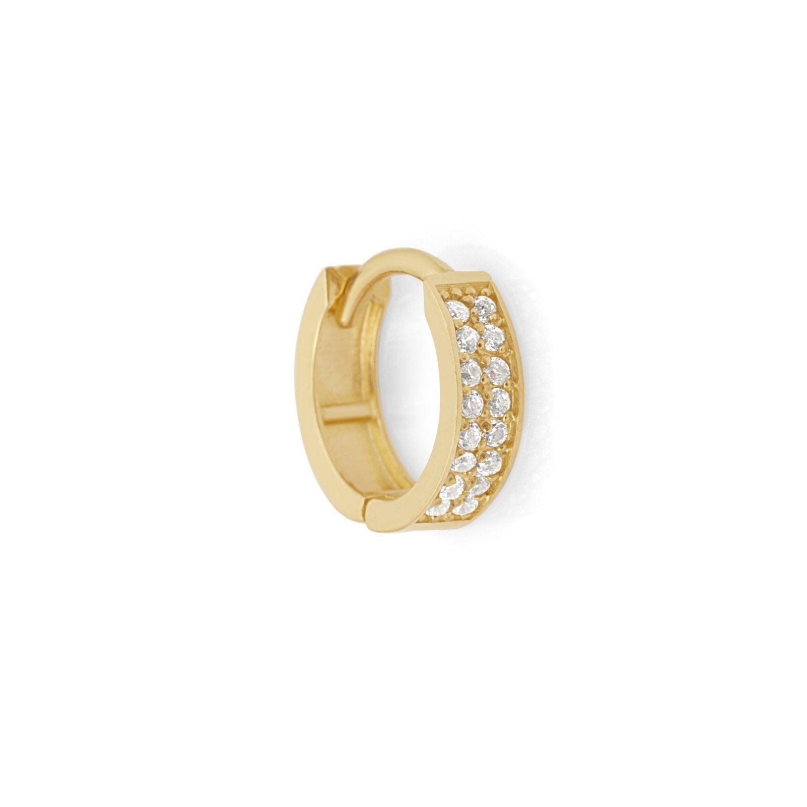 Double Row Pavé Huggie Earring Earrings Estella Collection #product_description# cartilage hoop Colorless Gemstone Cubic Zirconia #tag4# #tag5# #tag6# #tag7# #tag8# #tag9# #tag10#