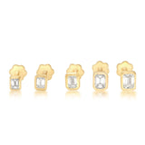 Emerald Cut Diamond Bezel Set - Flat Back Stud Earring Earrings Estella Collection #product_description# 18494 14k April Birthstone Birthstone #tag4# #tag5# #tag6# #tag7# #tag8# #tag9# #tag10# 0.10 ct 5MM