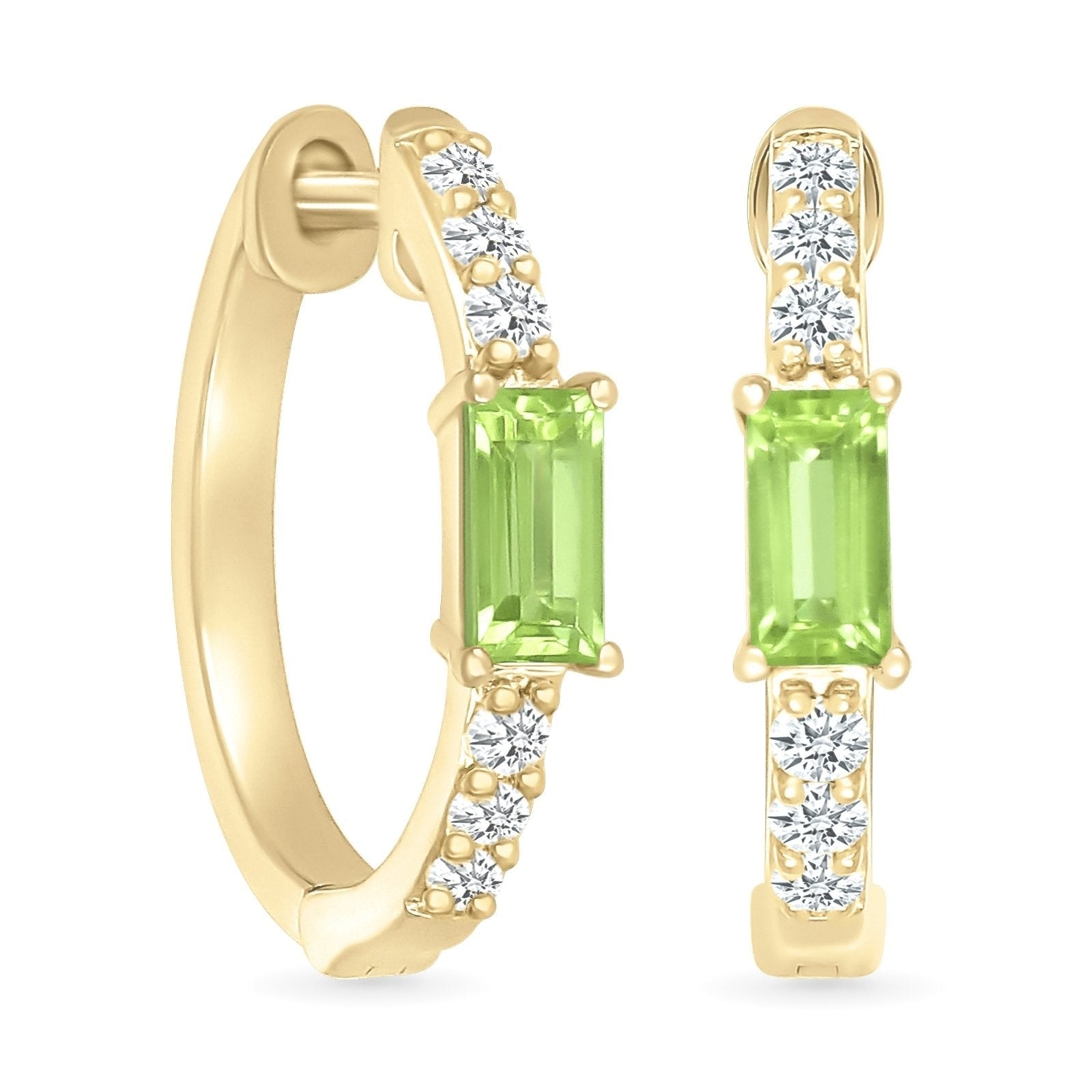 Emerald Shaped Peridot and White Sapphire Hoop Earrings Earrings Estella Collection #product_description# 32677 10k Birthstone Birthstone Jewelry #tag4# #tag5# #tag6# #tag7# #tag8# #tag9# #tag10#