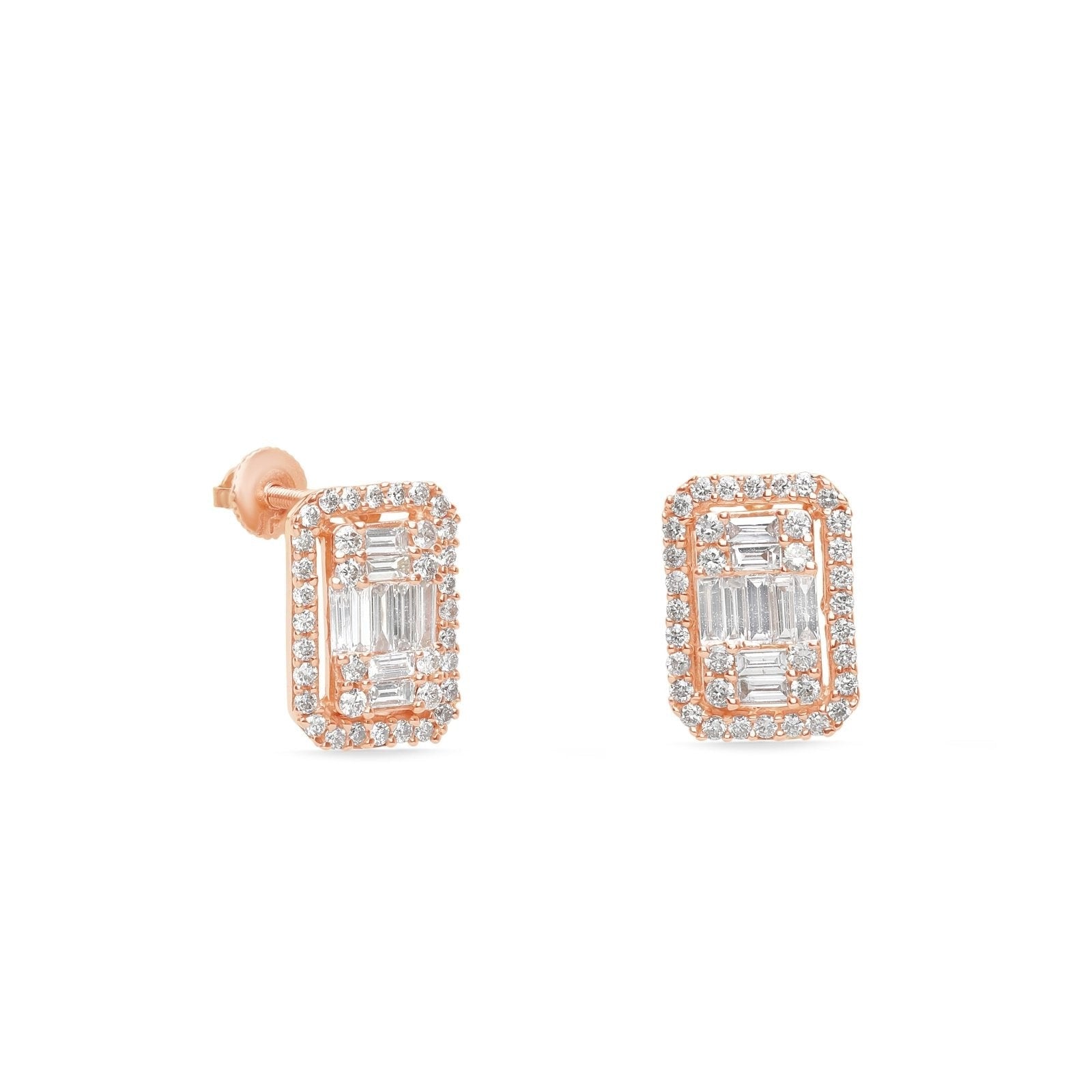 Luxurious Mixed Diamond 14k Gold Vintage Style Halo Studs Earrings Estella Collection #product_description# 14k Birthstone Birthstone Earrings #tag4# #tag5# #tag6# #tag7# #tag8# #tag9# #tag10#