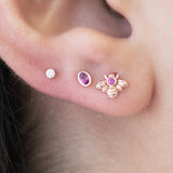 Oval Pink Ruby Flat Back Earring in Bezel Set Solid 14k Yellow Gold Earrings Estella Collection #product_description# 18315 14k Birthstone Birthstone Earrings #tag4# #tag5# #tag6# #tag7# #tag8# #tag9# #tag10# 5MM