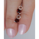 Stacked Diamond and Garnet Solitaire Stud Earrings Earrings Estella Collection #product_description# 14k Birthstone Diamond #tag4# #tag5# #tag6# #tag7# #tag8# #tag9# #tag10#