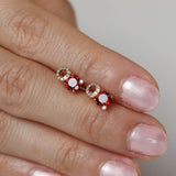 Stacked Diamond and Garnet Solitaire Stud Earrings Earrings Estella Collection #product_description# 14k Birthstone Diamond #tag4# #tag5# #tag6# #tag7# #tag8# #tag9# #tag10#