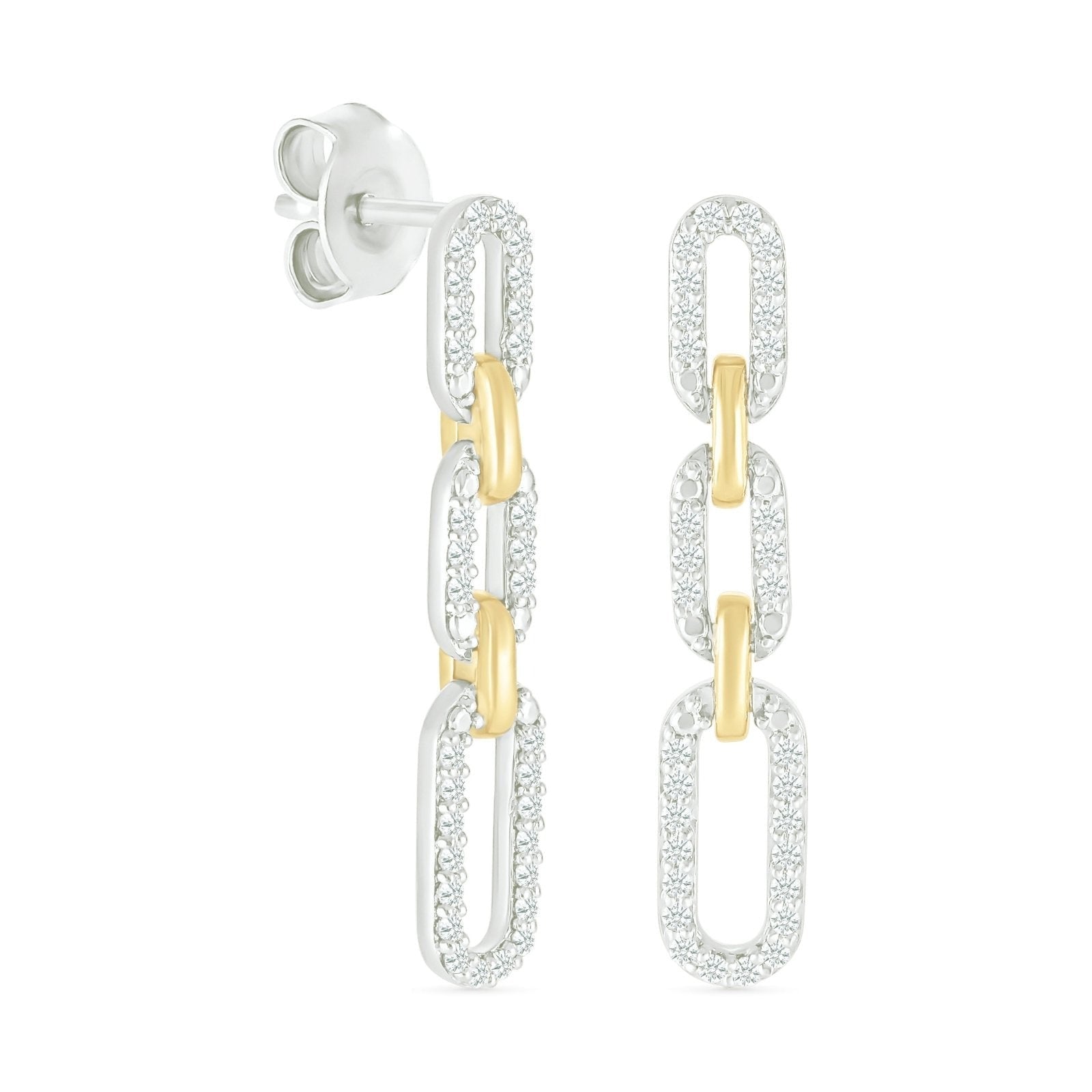 Triple Dangle Paperclip Stud Earrings Earrings Estella Collection #product_description# 32651 925 Dangle Earrings Diamond #tag4# #tag5# #tag6# #tag7# #tag8# #tag9# #tag10#
