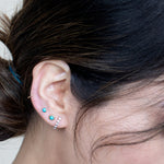 Turquoise Flat Back Stud in Braided Bezel Set Solid 14k Gold Earrings Estella Collection #product_description# 17942 14k Birthstone Cartilage Earring #tag4# #tag5# #tag6# #tag7# #tag8# #tag9# #tag10# 5MM
