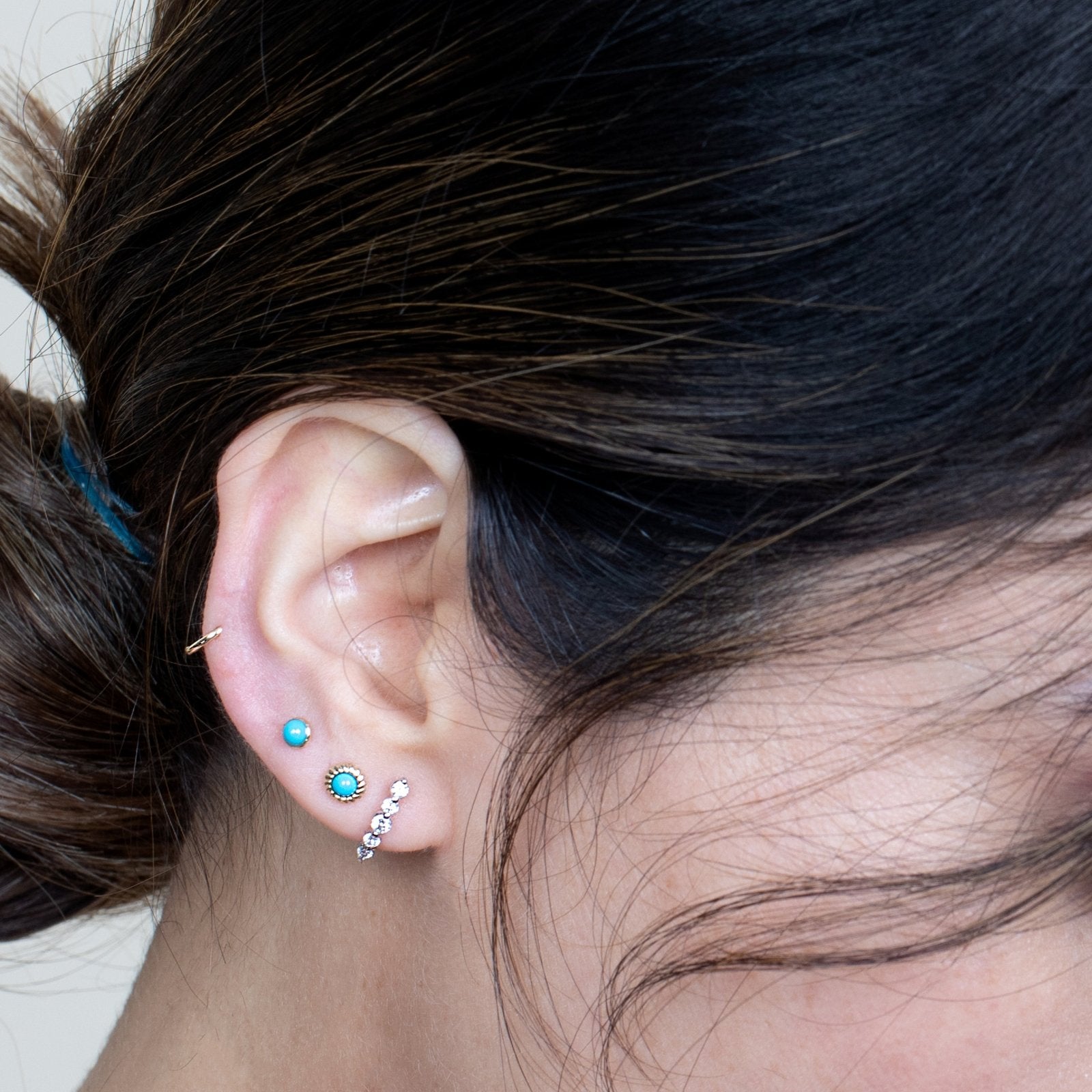 Turquoise Flat Back Stud in Braided Bezel Set Solid 14k Gold Earrings Estella Collection #product_description# 17942 14k Birthstone Cartilage Earring #tag4# #tag5# #tag6# #tag7# #tag8# #tag9# #tag10# 5MM