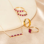 Alternating Emerald Cut Ruby and Round White Sapphire Bar Necklace Necklaces Estella Collection #product_description# 32691 Layering Necklace Made to Order Ruby #tag4# #tag5# #tag6# #tag7# #tag8# #tag9# #tag10#