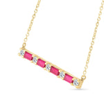 Alternating Emerald Cut Ruby and Round White Sapphire Bar Necklace Necklaces Estella Collection #product_description# 32691 Layering Necklace Made to Order Ruby #tag4# #tag5# #tag6# #tag7# #tag8# #tag9# #tag10#