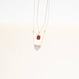 Bezel Set Emerald Cut Garnet Pendant with White Sapphire Bail Necklaces Estella Collection #product_description# 32727 Garnet Made to Order Pendant Necklace #tag4# #tag5# #tag6# #tag7# #tag8# #tag9# #tag10#