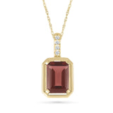 Bezel Set Emerald Cut Garnet Pendant with White Sapphire Bail Necklaces Estella Collection #product_description# 32727 Garnet Made to Order Pendant Necklace #tag4# #tag5# #tag6# #tag7# #tag8# #tag9# #tag10#