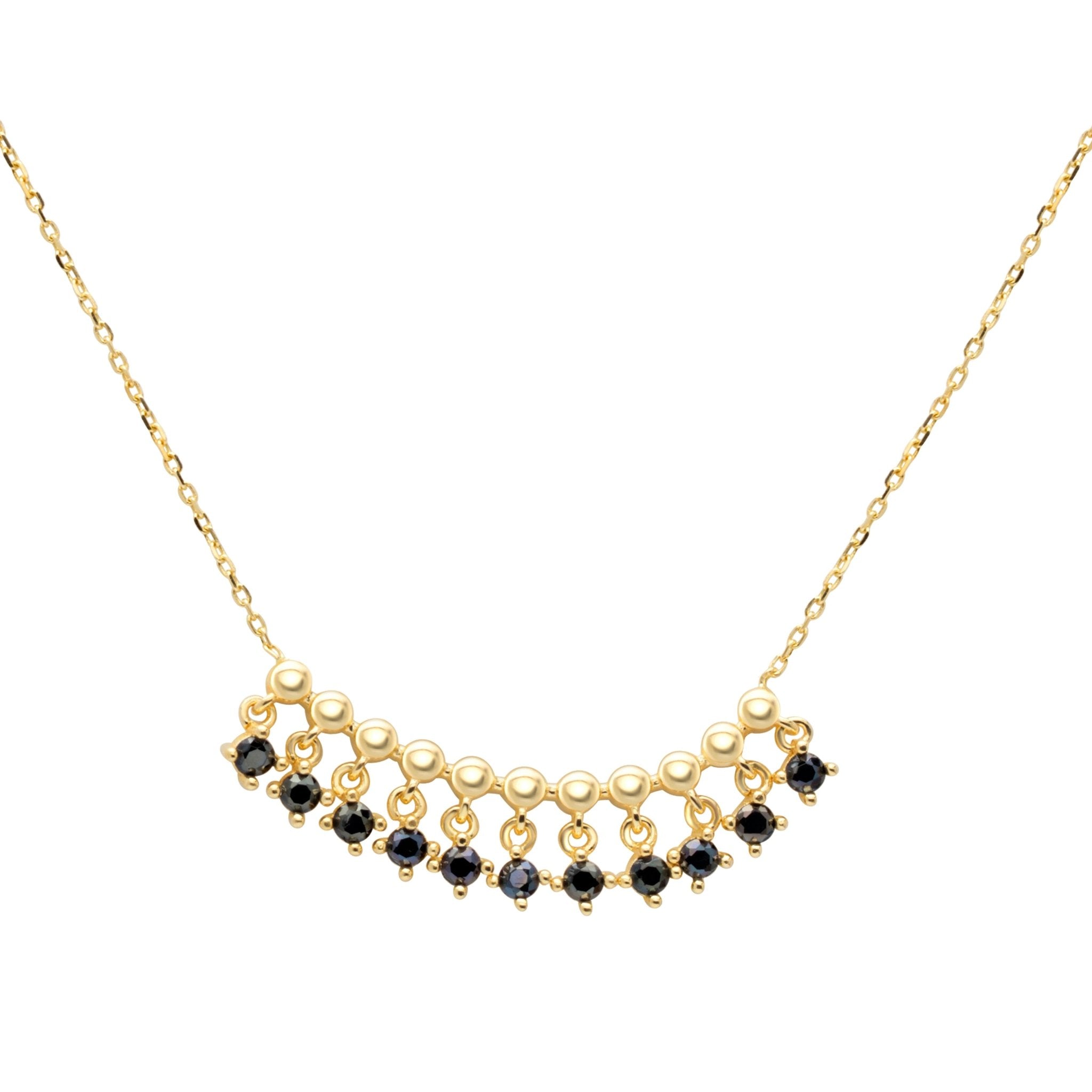 Black Onyx Fringe Necklace Necklaces Estella Collection #product_description# 17745 14k Birthstone Black #tag4# #tag5# #tag6# #tag7# #tag8# #tag9# #tag10#