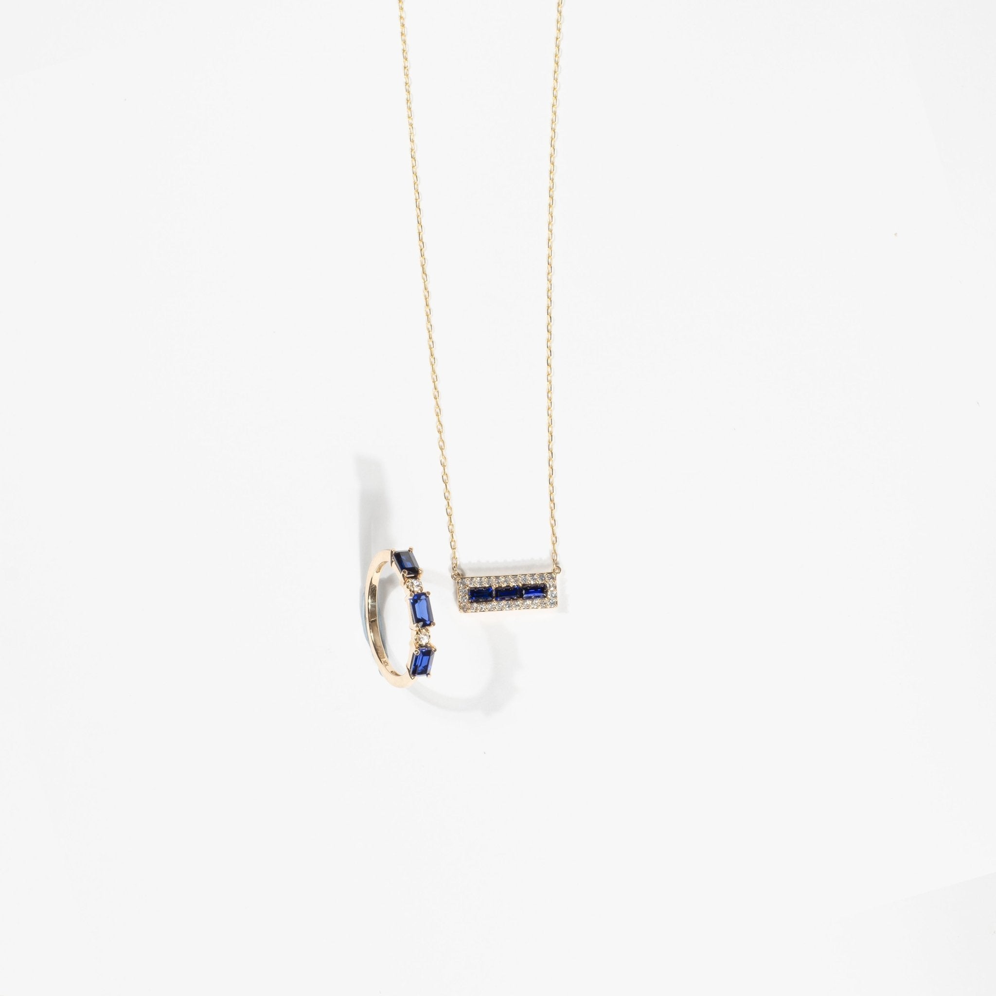 Blue and White Sapphire Bar Necklace Necklaces Estella Collection #product_description# 32709 10k Birthstone blue #tag4# #tag5# #tag6# #tag7# #tag8# #tag9# #tag10#