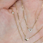 Bubble Butterfly and Diamond Station Necklace Necklaces Estella Collection #product_description# 18210 14k Colorless Gemstone Diamond #tag4# #tag5# #tag6# #tag7# #tag8# #tag9# #tag10#