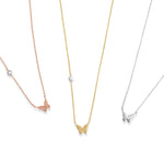 Bubble Butterfly and Diamond Station Necklace Necklaces Estella Collection #product_description# 18210 14k Colorless Gemstone Diamond #tag4# #tag5# #tag6# #tag7# #tag8# #tag9# #tag10#