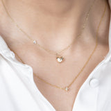 Bubble Heart and Diamond Station Necklace Necklaces Estella Collection #product_description# 18209 14k Colorless Gemstone Diamond #tag4# #tag5# #tag6# #tag7# #tag8# #tag9# #tag10#