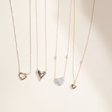 Bubble Heart and Diamond Station Necklace Necklaces Estella Collection #product_description# 18209 14k Colorless Gemstone Diamond #tag4# #tag5# #tag6# #tag7# #tag8# #tag9# #tag10#