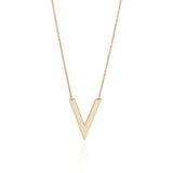Chevron V Station Necklace in Solid Gold Necklaces Estella Collection #product_description# 17665 10k 14k Make Collection #tag4# #tag5# #tag6# #tag7# #tag8# #tag9# #tag10#