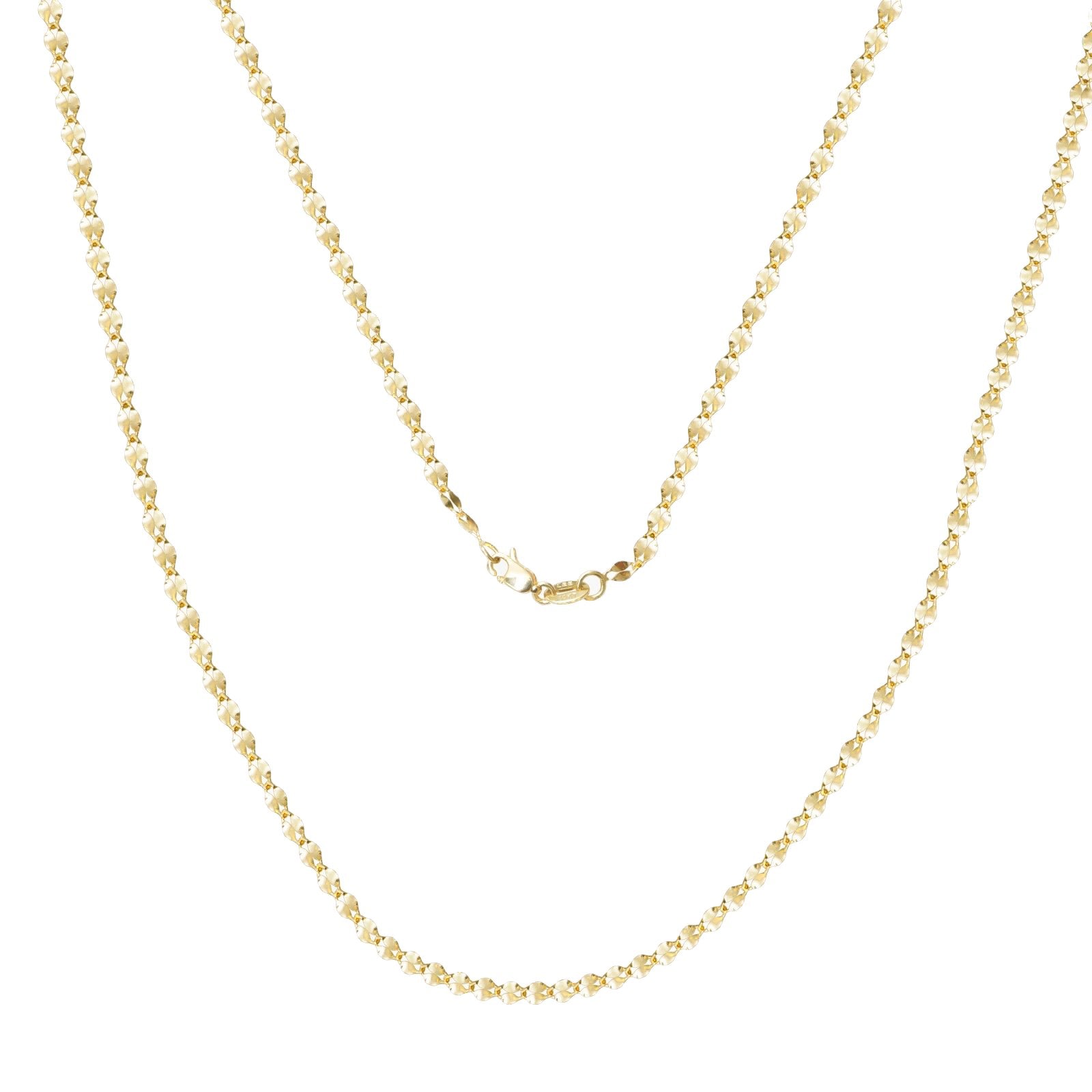 Classic Mirror Chain Necklace in Solid 10k Yellow Gold Necklaces Estella Collection #product_description# 10k 14k Layering Necklace #tag4# #tag5# #tag6# #tag7# #tag8# #tag9# #tag10#