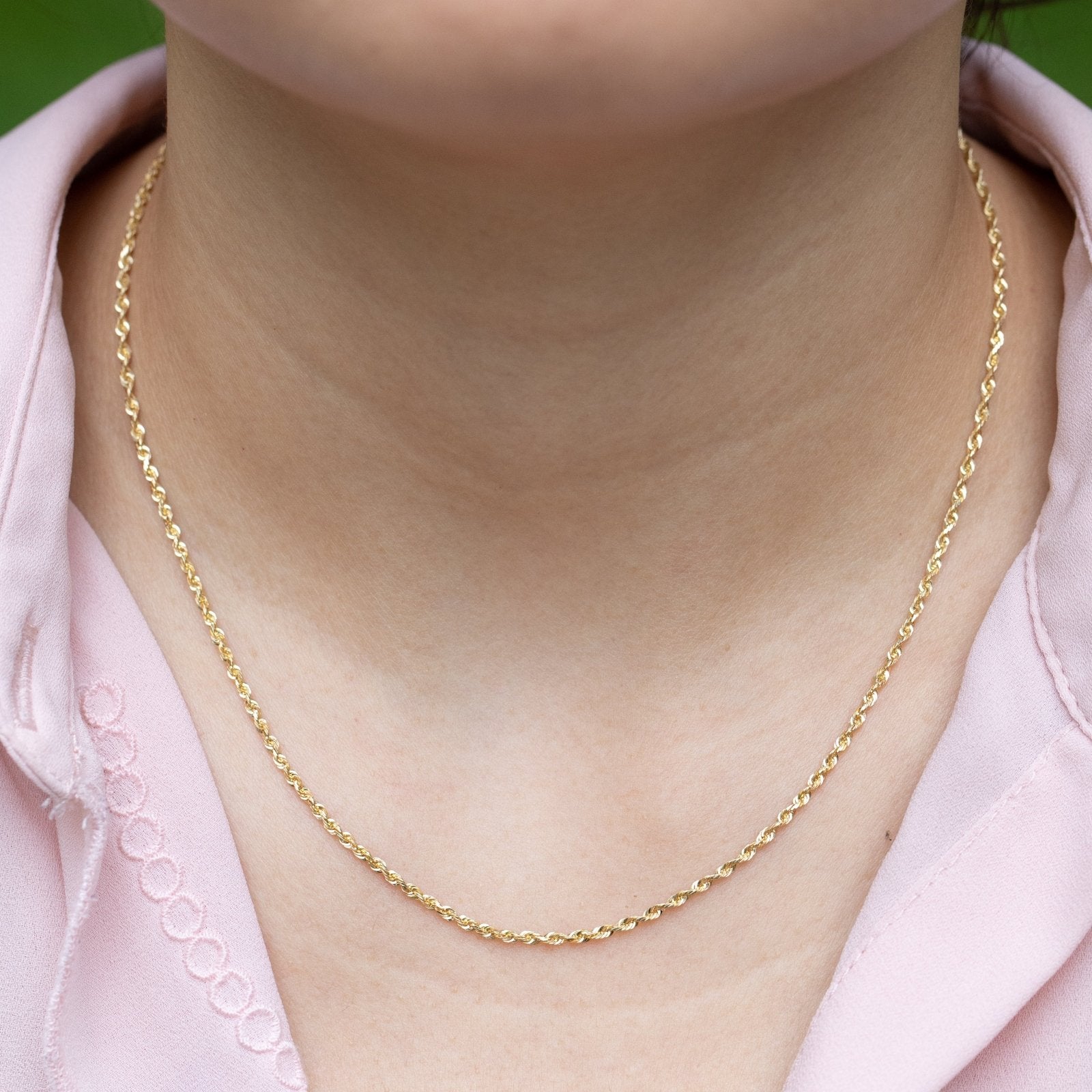 Classic Rope Chain Necklace in Solid 10k Gold Necklaces Estella Collection #product_description# 17845 10k 14k Layering Necklace #tag4# #tag5# #tag6# #tag7# #tag8# #tag9# #tag10# 16" Length