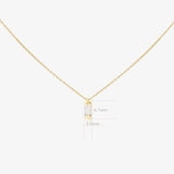 Clear Baguette Pendant Necklace Necklaces Estella Collection #product_description# 14k Colorless Gemstone Cubic Zirconia #tag4# #tag5# #tag6# #tag7# #tag8# #tag9# #tag10#
