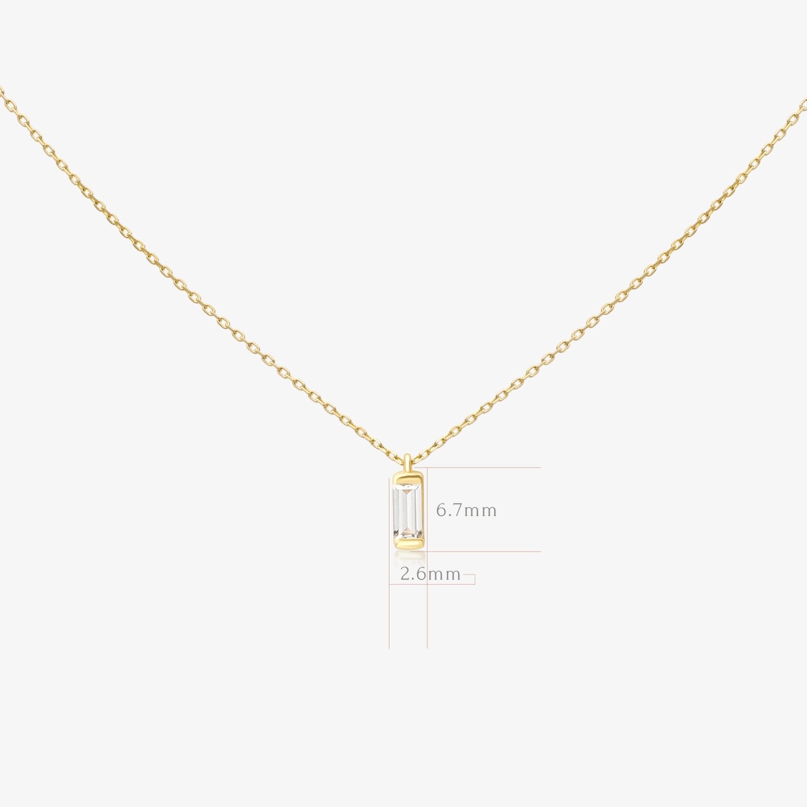 Clear Baguette Pendant Necklace Necklaces Estella Collection #product_description# 14k Colorless Gemstone Cubic Zirconia #tag4# #tag5# #tag6# #tag7# #tag8# #tag9# #tag10#