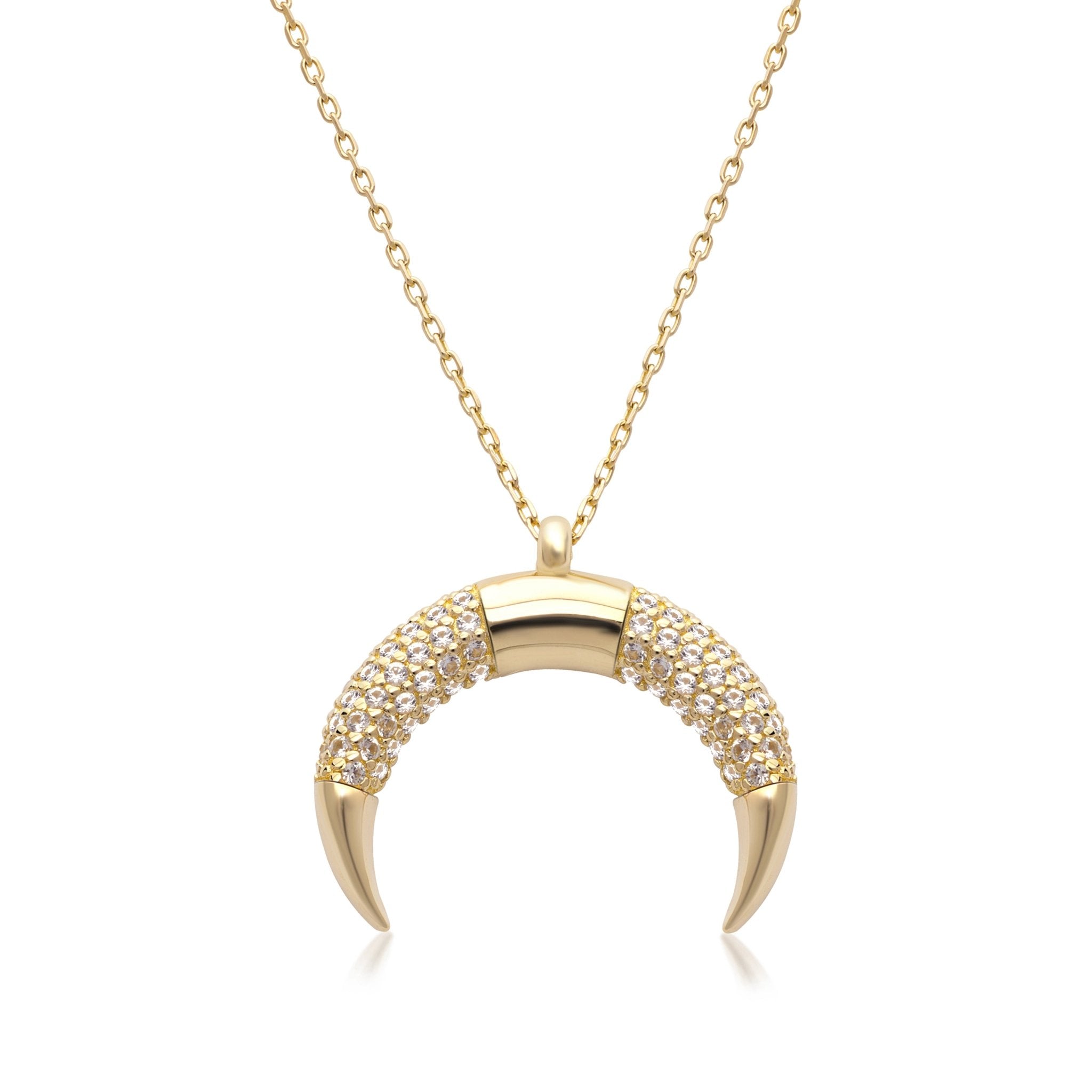 Crescent Moon Sapphire Necklace Necklaces Estella Collection #product_description# 17761 14k Birthstone Gemstone #tag4# #tag5# #tag6# #tag7# #tag8# #tag9# #tag10#