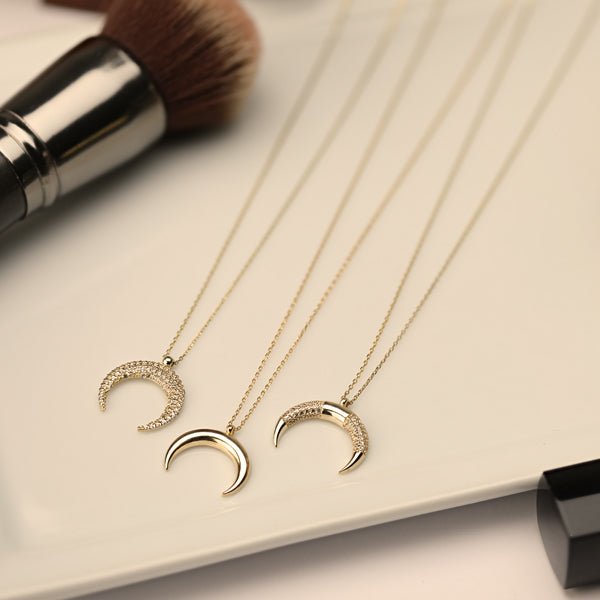 Crescent Moon Sapphire Necklace Necklaces Estella Collection #product_description# 17761 14k Birthstone Gemstone #tag4# #tag5# #tag6# #tag7# #tag8# #tag9# #tag10#