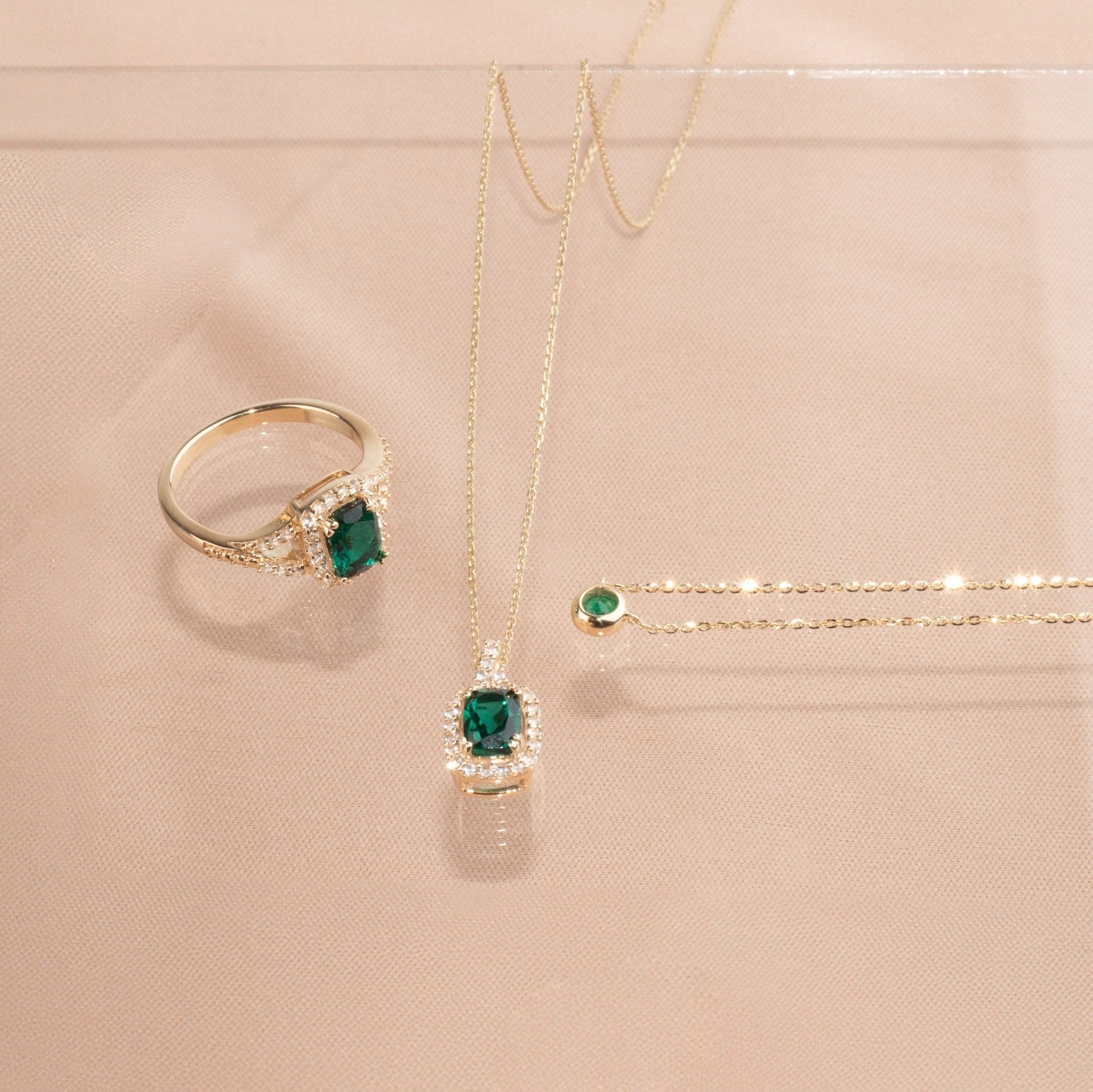 Cushion Cut Emerald Pendant with White Sapphire Halo and Bail Necklaces Estella Collection #product_description# 32729 10k Birthstone Birthstone Jewelry #tag4# #tag5# #tag6# #tag7# #tag8# #tag9# #tag10#