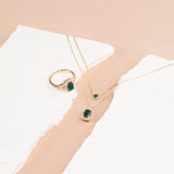 Cushion Cut Emerald Pendant with White Sapphire Halo and Bail Necklaces Estella Collection #product_description# 32729 10k Birthstone Birthstone Jewelry #tag4# #tag5# #tag6# #tag7# #tag8# #tag9# #tag10#