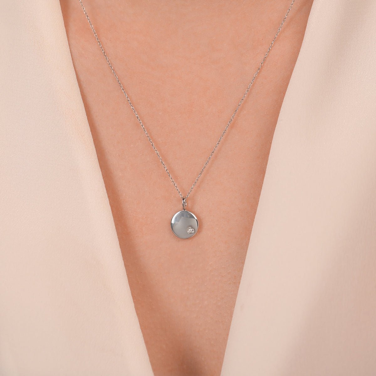 Diamond Heart Disc Pendant Necklace Necklaces Estella Collection #product_description# 17636 14k April Birthstone Birthstone #tag4# #tag5# #tag6# #tag7# #tag8# #tag9# #tag10#