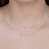 Diamond Heart Station Necklace Necklaces Estella Collection #product_description# 18211 14k Colorless Gemstone Diamond #tag4# #tag5# #tag6# #tag7# #tag8# #tag9# #tag10#