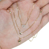Diamond Heart Station Necklace Necklaces Estella Collection #product_description# 18211 14k Colorless Gemstone Diamond #tag4# #tag5# #tag6# #tag7# #tag8# #tag9# #tag10#