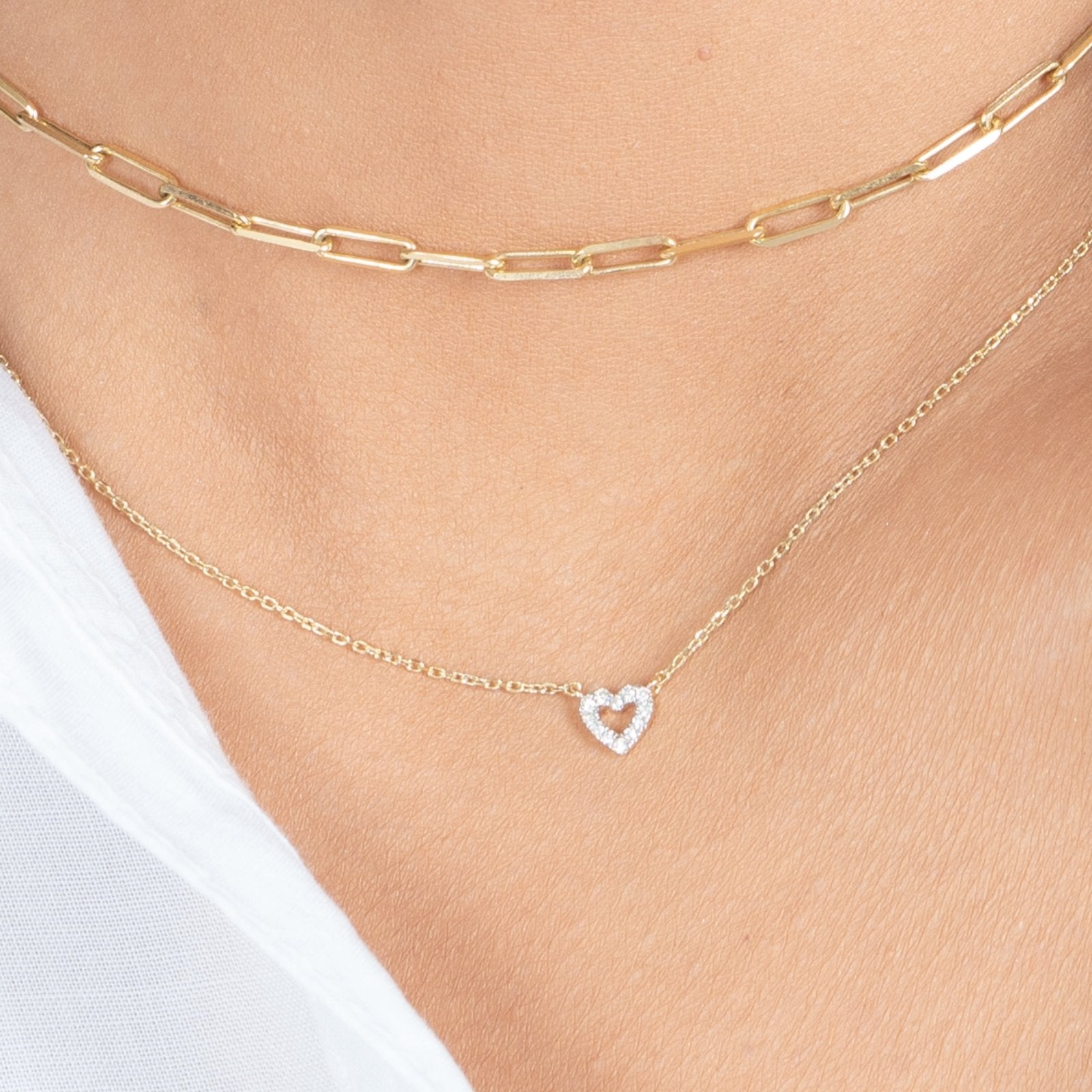 Diamond Heart Station Necklace Necklaces Estella Collection #product_description# 18211 14k Colorless Gemstone Diamond #tag4# #tag5# #tag6# #tag7# #tag8# #tag9# #tag10#