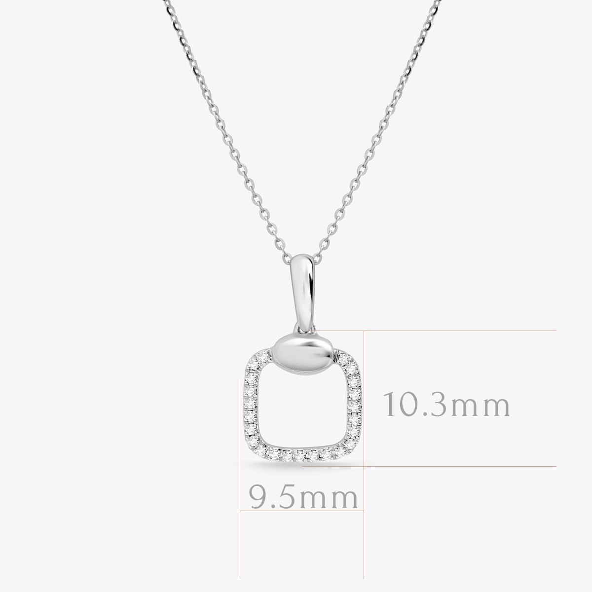 Diamond Pavé Square Cushion Pendant Necklace Necklaces Estella Collection #product_description# 17548 14k Diamond Gemstone #tag4# #tag5# #tag6# #tag7# #tag8# #tag9# #tag10#