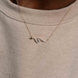 Diamond Snake Necklace Necklaces Estella Collection #product_description# 32708 10k April Birthstone Colorless Gemstone #tag4# #tag5# #tag6# #tag7# #tag8# #tag9# #tag10#