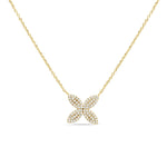 Four Petal Diamond Pavé Flower Necklace Necklaces Estella Collection #product_description# 17714 14k Diamond Flower Jewelry #tag4# #tag5# #tag6# #tag7# #tag8# #tag9# #tag10#