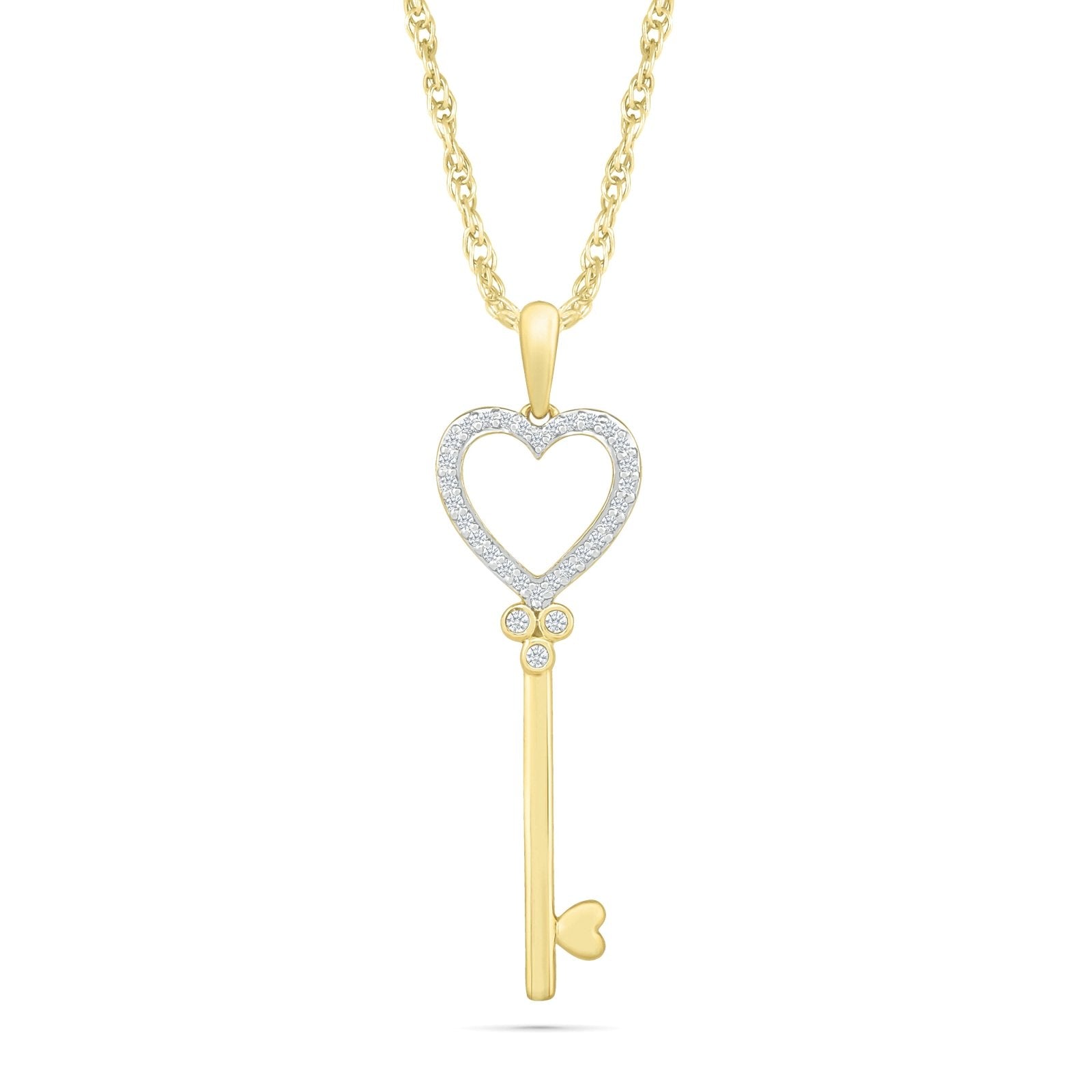 Heart and Key Diamond Pendant Necklaces Estella Collection #product_description# 32739 Diamond Made to Order Pendant Necklace #tag4# #tag5# #tag6# #tag7# #tag8# #tag9# #tag10#