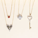 Heart and Key Diamond Pendant Necklaces Estella Collection #product_description# 32739 Diamond Made to Order Pendant Necklace #tag4# #tag5# #tag6# #tag7# #tag8# #tag9# #tag10#