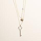 Heart and Key Diamond Pendant Necklaces Estella Collection #product_description# 32739 Diamond Made to Order Pendant Necklace #tag4# #tag5# #tag6# #tag7# #tag8# #tag9# #tag10#
