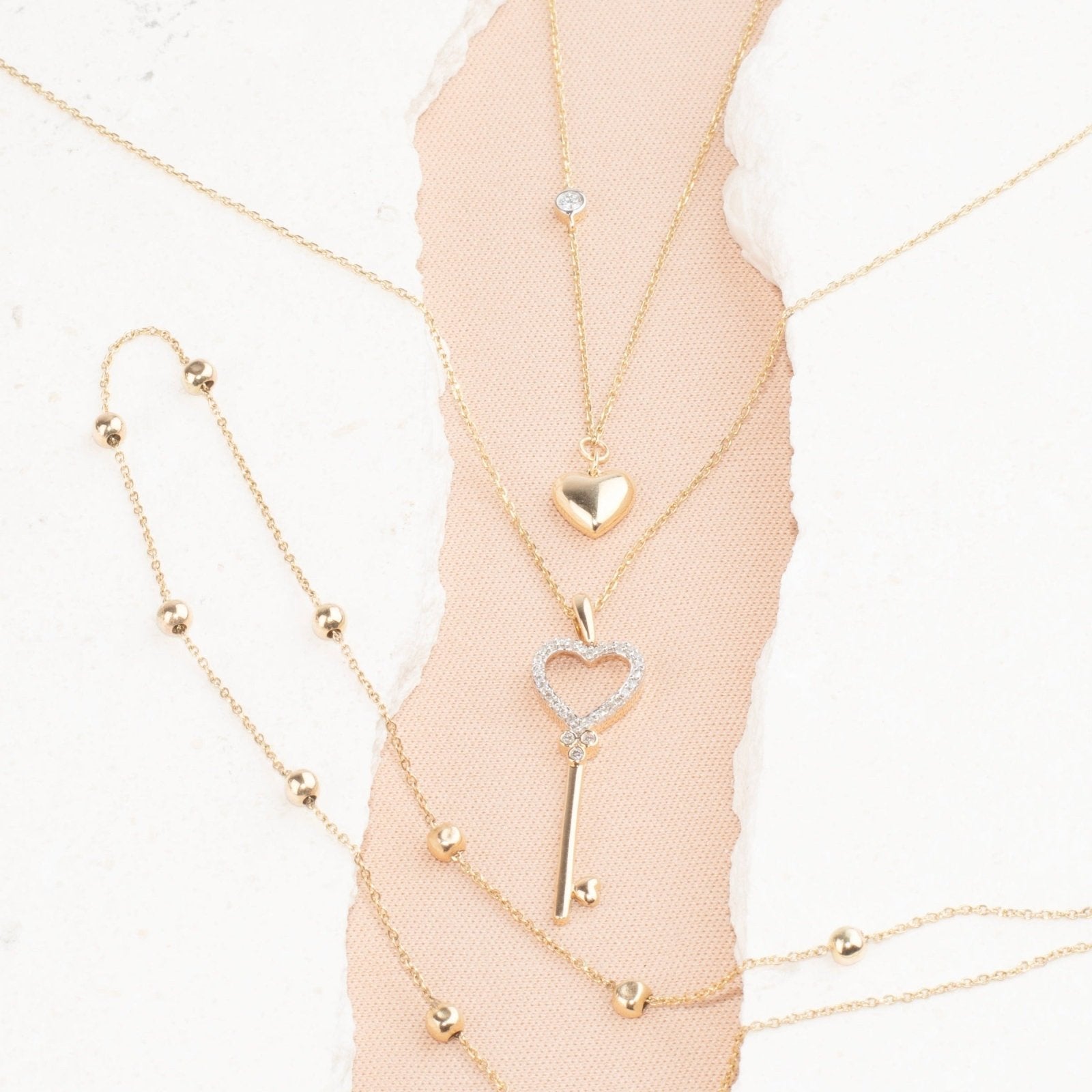 Heart and Key Diamond Pendant Necklaces Estella Collection #product_description# 32739 Diamond Made to Order Pendant Necklace #tag4# #tag5# #tag6# #tag7# #tag8# #tag9# #tag10#