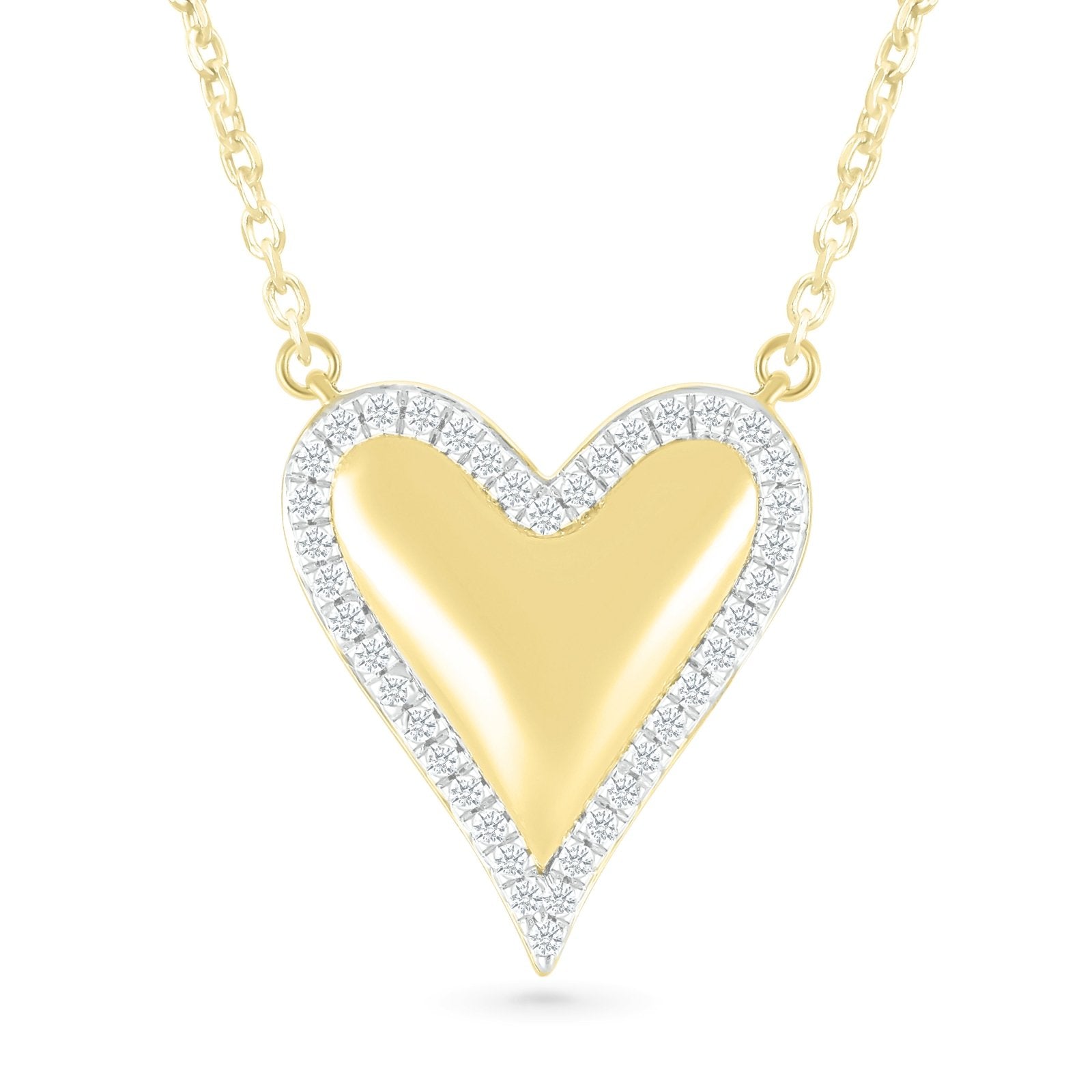 Heart with Diamond Halo Necklace Necklaces Estella Collection #product_description# 32701 Colorless Gemstone Diamond Garnet #tag4# #tag5# #tag6# #tag7# #tag8# #tag9# #tag10#