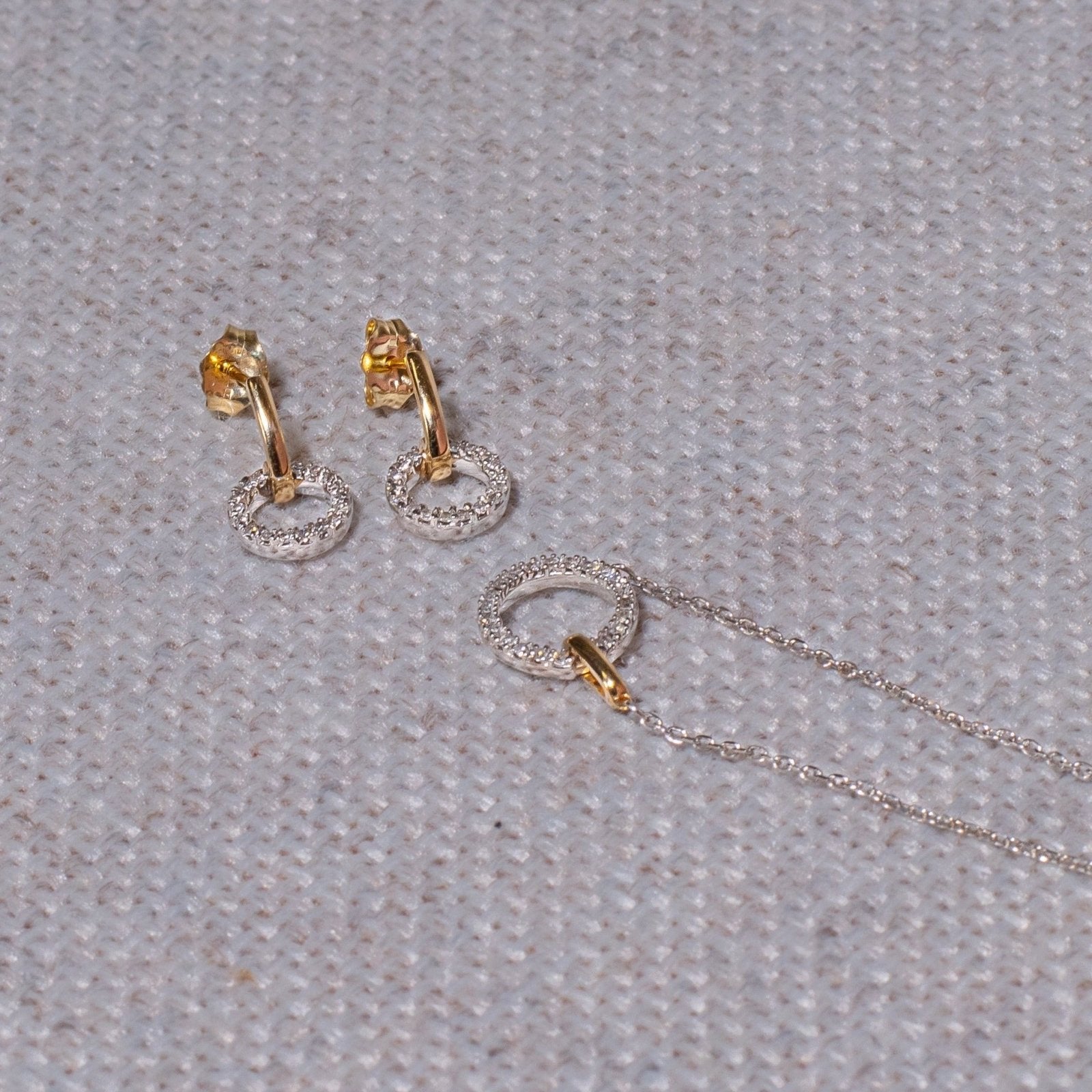 Interlocking Diamond and Gold Circle Necklace Necklaces Estella Collection #product_description# 32687 925 Diamond Made to Order #tag4# #tag5# #tag6# #tag7# #tag8# #tag9# #tag10#
